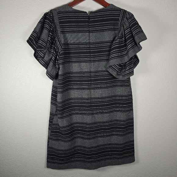 ANTHROPOLOGIE Moon River Striped Denmark Flutter Sleeve Shift‎ Dress Size XS - Picture 9 of 10